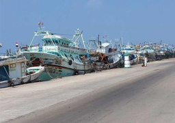 وقف حركة الملاحة اليوم بميناء الصيد بالبرلس لسوء الأحوال الجوية