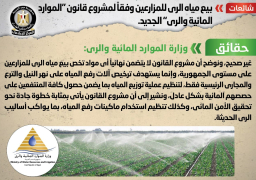 الحكومة تنفى بيع مياه الري للمزارعين بقانون “الموارد المائية” الجديد