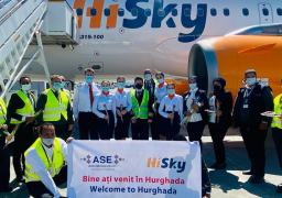 بالصور..وصول أولى رحلات شركة Hi Sky من مولدوفيا لمطار الغردقة الدولى