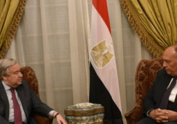 شكري يستعرض مع جوتيريش التطورات الأخيرة لملف سد النهضة