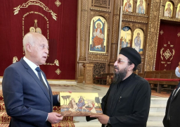 الرئيس التونسى قيس سعيد يزور كاتدرائية ميلاد المسيح بالعاصمة الإدارية.. صور