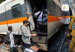 تنكيس الأعلام في تايوان بعد وفاة 50 شخصًا على الأقل في حادث قطار