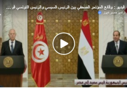 بالفيديو : خلال المؤتمر الصحفي المشترك مع نظيره التونسىي.. الرئيس السيسي يؤكد ضرورة الحفاظ على الحقوق المائية لمصر باعتبارها قضية مصيرية