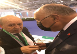 وزير الخارجية ونظيره الفرنسي يبحثان الملف السوري وقضية سد النهضة