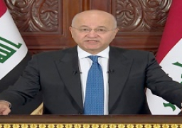 الرئيس العراقي يؤكد ضرورة إكمال النصر على الإرهاب