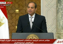 السيسي يطالب المجتمع الدولي بدور جاد في ملف سد النهضة