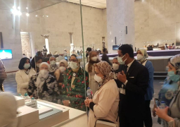 زوجات أكثر من 20 وزيرا في زيارة لمتحف الحضارة المصرية