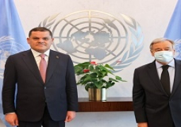 الدبيبة يبحث مع الأمين العام للأمم المتحدة مستجدات الوضع في ليبيا