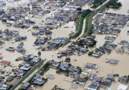 اليابان: إجلاء 330 ألف شخص بسبب الفيضانات والانهيارات الأرضية