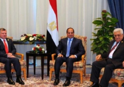 قمة مصرية اردنية فلسطينية لدعم القضية الفلسطينية