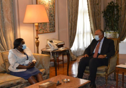 شكري يلتقي وزيرة الخارجية والتعاون الدولي لجمهورية جنوب السودان