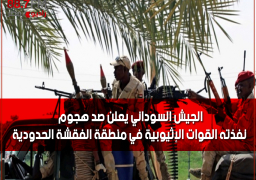 الجيش السوداني يعلن صد هجوم نفذته القوات الإثيوبية في منطقة الفقشة الحدودية