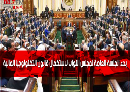 بدء الجلسة العامة لمجلس النواب لاستكمال قانون التكنولوجيا المالية