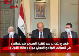 شكري يُشارك عبر تقنية الفيديو كونفرانس في المؤتمر الوزاري الدولي حول وكالة #الأونروا