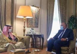 شكرى وبن فرحان يبحثان العلاقات السعودية المصرية