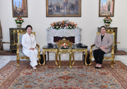 انتصار السيسي ترحب بزيارة قرينة رئيس كوريا الجنوبية بقصر الاتحادية