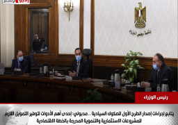 رئيس الوزراء يتابع إجراءات إصدار الطرح الأول للصكوك السيادية مدبولي: إحدى أهم الأدوات لتوفير التمويل اللازم للمشروعات الاستثمارية والتنموية المدرجة بالخطة الاقتصادية