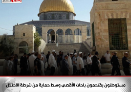 مستوطنون يقتحمون باحات الأقصى وسط حماية من شرطة الاحتلال الإسرائيلي