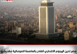 مصر تدين الهجوم الانتحاري الغادر بالعاصمة الصومالية مقديشيو