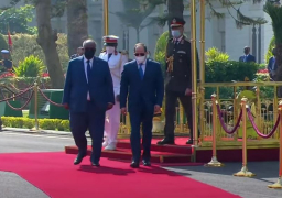 الرئيس السيسي يستقبل رئيس جيبوتي بقصر الاتحادية