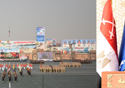 وزيرالدفاع يشهد حفل إنتهاء فترة الإعداد العسكرى لطلبة الكليات العسكرية