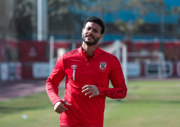 الشناوى يشارك فى تدريبات الأهلى الجماعية استعداداً لمواجهة المقاصة