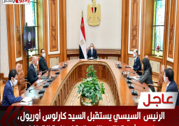 الرئيس السيسي يستقبل السيد كارلوس أوريول، رئيس شركة تالجو الإسبانية لصناعة القطارات