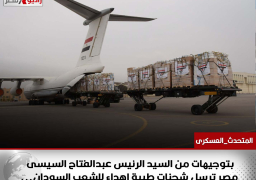 بالفيديو والصور .. بتوجيهات الرئيس السيسى.. مصر ترسل شحنات طبية إهداء للشعب السودانى الشقيق