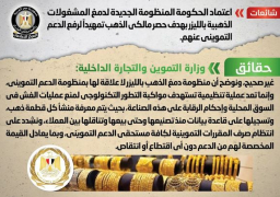 الحكومة تنفي دمغ الذهب بالليزر لحصر مالكيه تمهيدا لرفع الدعم عنهم