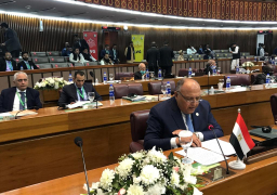 شكري يلقي كلمة مصرباجتماع مجلس وزراء خارجية منظمة التعاون الإسلامي