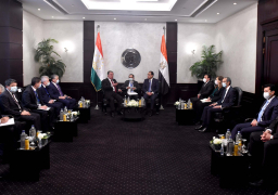 جلسة مباحثات موسعة لرئيس جمهورية طاجيكستان ورئيس الوزراء