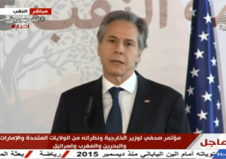 بلينكن: نعمل من اجل التوصل لمسارات تدفع باتجاه تحقيق حل الدولتين