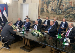 شكري وأبو الغيط ووزراء مجموعة الاتصال العربية يلتقون وزيرخارجية بولندا