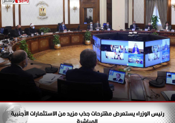 رئيس الوزراء يستعرض مقترحات جذب مزيد من الاستثمارات الأجنبية المباشرة