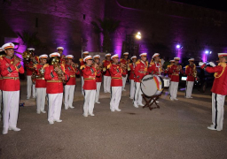 الموسيقات العسكرية تشارك فى فعاليات مهرجان الطبول والفنون التراثية