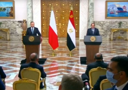 السيسي يعرب عن تطلعه لدعم بولندا لجهود مصر للقضاء على الإرهاب
