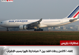 “مطارات باريس”:إلغاء 25%من رحلات الغد بين 7 صباحا و2 ظهرا بسبب الإضراب