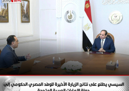 السيسي يطلع على نتائج الزيارة الأخيرة للوفد المصري الحكومي إلى دولة الإمارات العربية المتحدة