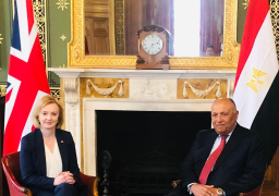 شكري يبحث تعزيز العلاقات الثنائية بين مصر والمملكة المتحدة