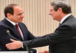 الرئيس يؤكد على اعتزاز مصر بمظاهر علاقات التعاون المتميزة مع قبرص
