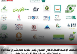 التحالف الوطنى للعمل الأهلي التنموي يُعلن تقديم دعم شهري لمدة عام لصالح ٤٠٠ ألف أسرة بتكلفة (٢.٤مليار) جنية