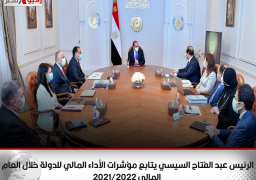 الرئيس عبد الفتاح السيسي يتابع مؤشرات الأداء المالي للدولة خلال العام المالي 2021/2022