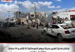 ارتفاع ضحايا تفجير مدينة جوهر الصومالية لـ5 قتلى و 14 مصابا.. و”الشباب” تتبنى