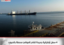 4 سفن أوكرانية جديدة تغادر الموانئ محملة بالحبوب