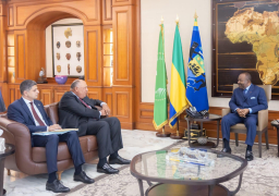 شكري يلتقي الرئيس علي بونجو لبحث سبل تعزيز التعاون بين مصر والجابون