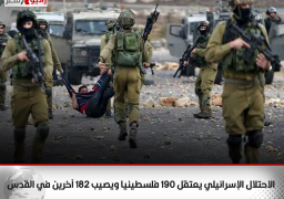 الاحتلال الإسرائيلي يعتقل 190 فلسطينيا ويصيب 182 آخرين في القدس