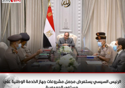 الرئيس السيسي يستعرض مجمل مشروعات جهاز الخدمة الوطنية على مستوى الجمهورية