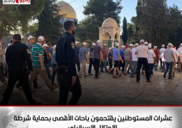 عشرات المستوطنين يقتحمون باحات الأقصى بحماية شرطة الاحتلال الإسرائيلي