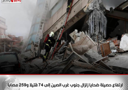 ارتفاع حصيلة ضحايا زلزال جنوب غرب الصين إلى 74 قتيلا و259 مصابا