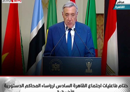 ختام فاعليات اجتماع القاهرة السادس لرؤساء المحاكم الدستورية الأفريقية